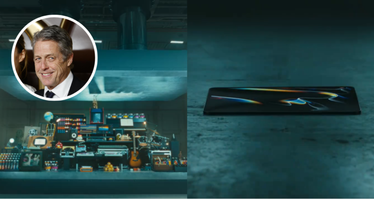 Capturas de comercial de Apple de su nuevo Ipad Pro y miniatura de Hugh Grant
