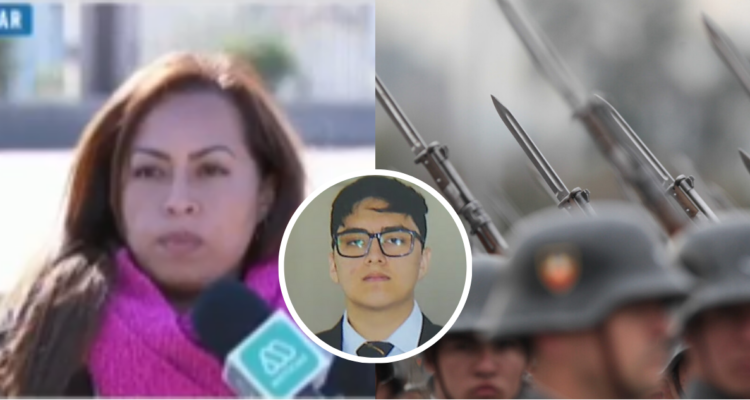 Madre de conscripto internado (izquierda), Ejercito de Chile en Parada Militar (derecha) y Franco Vargas, conscripto muerto en Putre (miniatura)