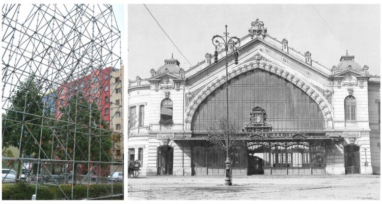 Día de los Patrimonios: Recrean a escala real la desaparecida Estación Pirque de la Plaza Baquedano