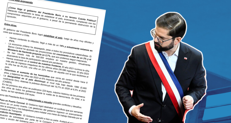 “Gobierno del Presidente Boric logró estabilizar al país”: la minuta previa a la Cuenta Pública