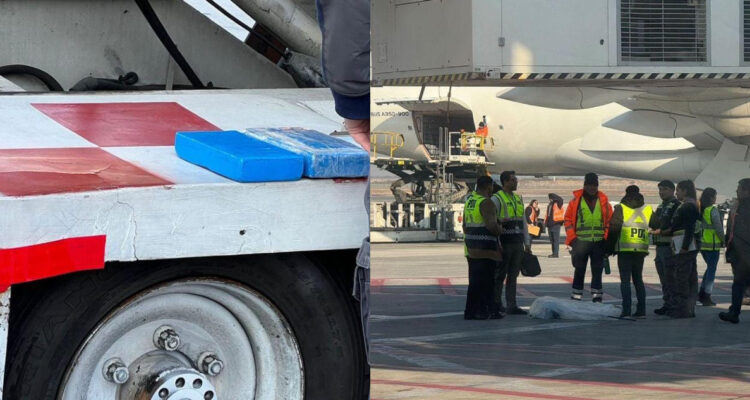 Descubren dos “ladrillos” de droga en avión que salía de Santiago con dirección a Ámsterdam