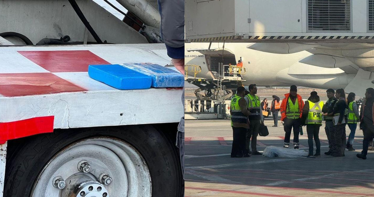 Descubren dos “ladrillos” de droga en avión que salía de Santiago con dirección a Ámsterdam