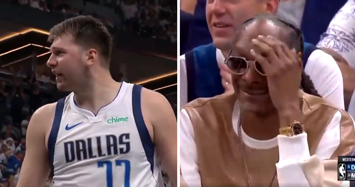 Luka Doncic insultó a hinchas de Minnesota en la cara de Snoop Dogg.