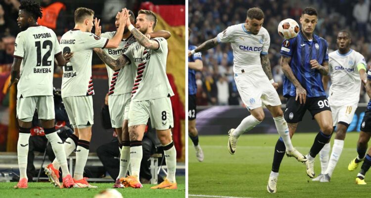 Leverkusen metió un pie en la final de Europa League; y Marsella y Atalanta igualaron.