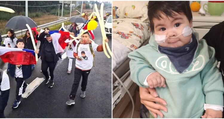 Familia marcha por costoso medicamento de Freire a Temuco