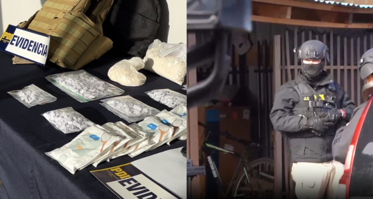Caen 2 bandas criminales dedicadas al tráfico de drogas tras operativo en Valdivia: hay 6 detenidos