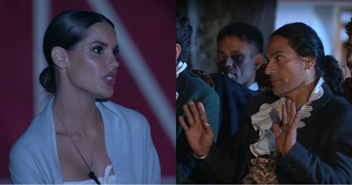 Gala Caldirola (izquierda) junto a Coca Mendoza (derecha) en reality de Canal 13