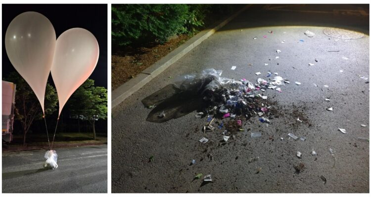 Kim Jong-Un envía centenares de globos llenos de excremento a Corea del Sur en venganza por el K-Pop y panfletos políticos.