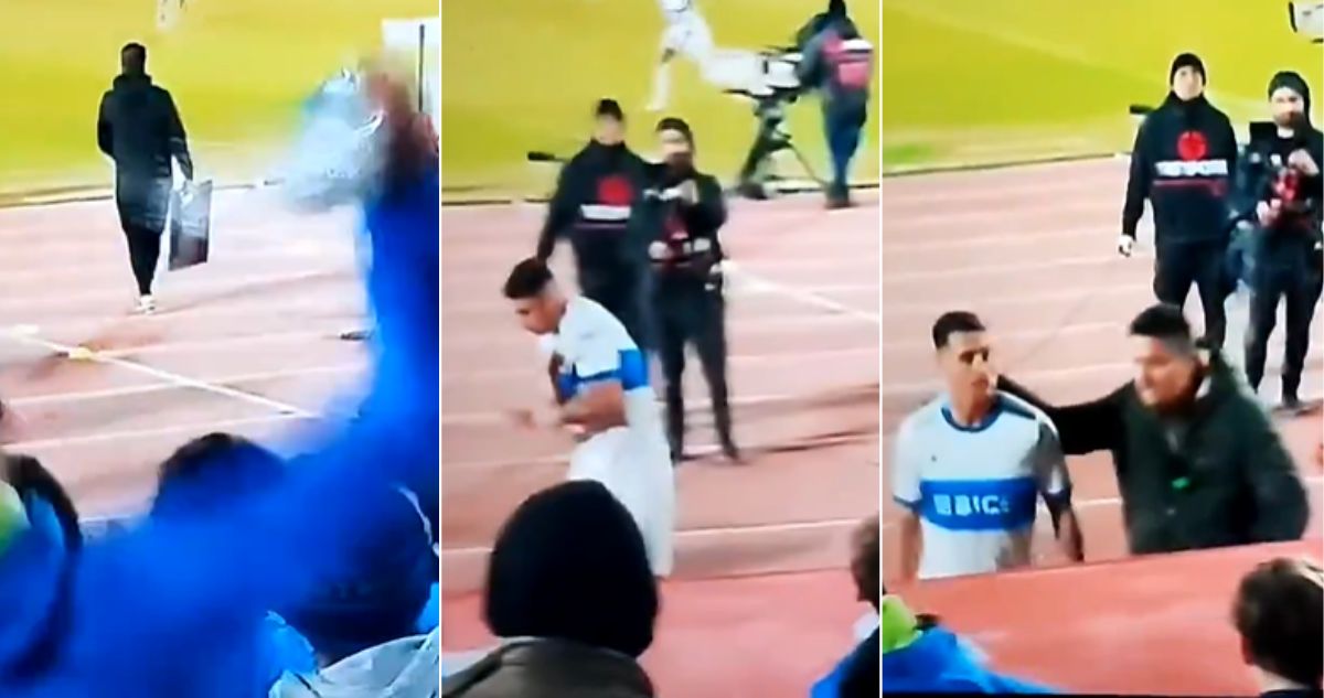 Hinchas de la U agredieron a Zampedri en el Nacional