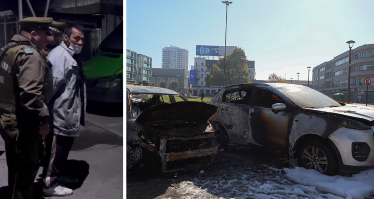 Hombre detenido por quema de vehículos