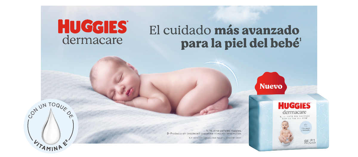 Huggies lanza Dermacare, pañal que busca potenciar el cuidado de la piel del bebé