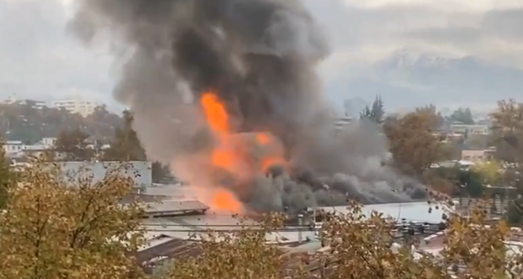 Incendio afecta a locales comerciales de Barrio Italia en Providencia