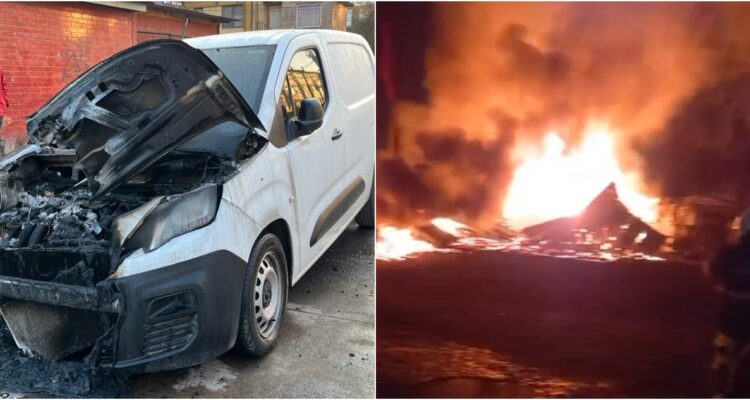 Auto quemado en Maipú: expareja niega autoría y revelan que a actual polola le incendiaron restorán