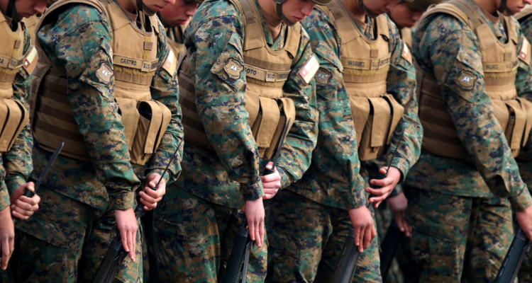 Conscriptos del Ejército de Chile.