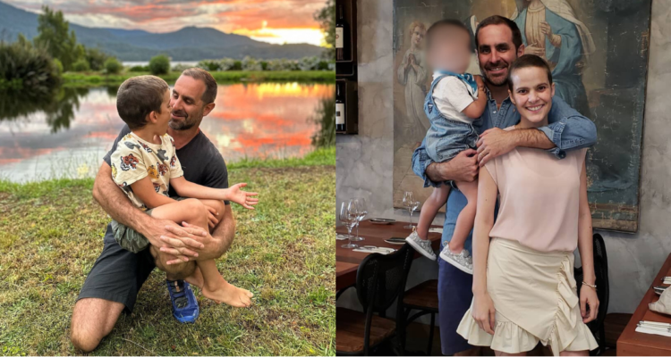 Cristián Arriagada junto a Pedrito Milagros y Javiera Suárez