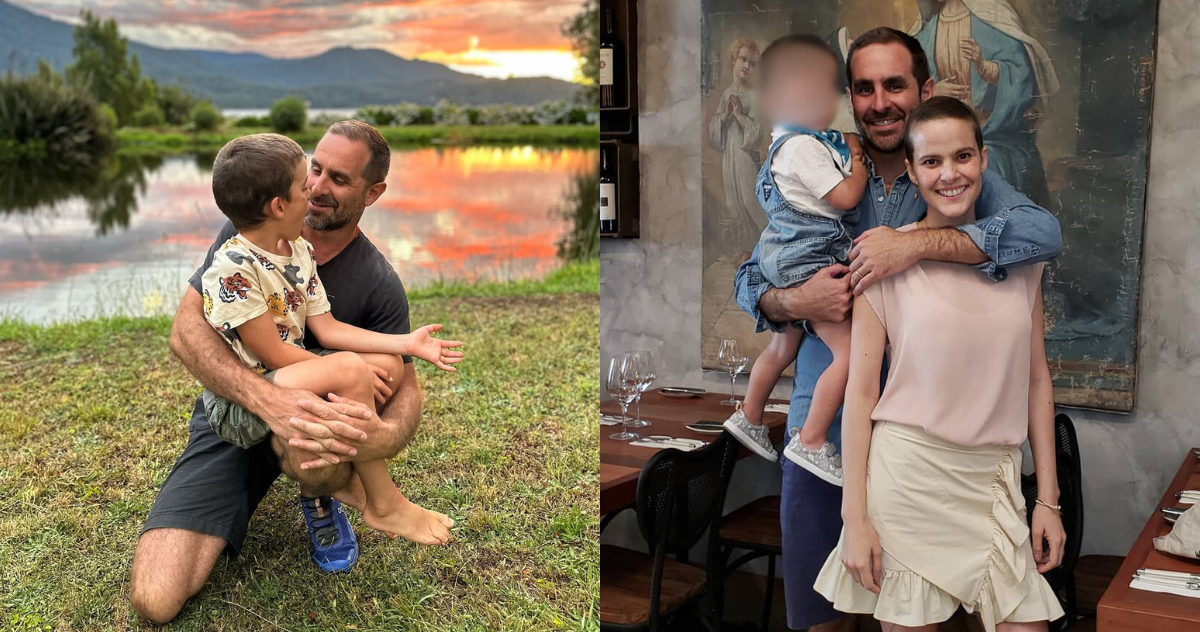 Cristián Arriagada junto a Pedrito Milagros y Javiera Suárez