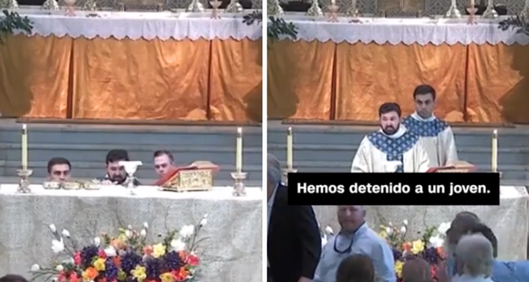 Una ceremonia religiosa en Luisiana, Estados Unidos, fue interrumpida por un adolescente con un arma. Todo quedó registrado en una transmisión en vivo.