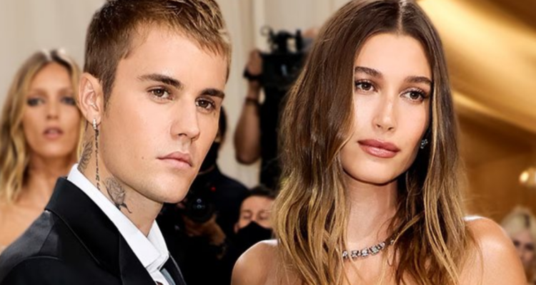 Justin Bieber junto a Hailey Bieber en referencia a anuncio de su embarazo