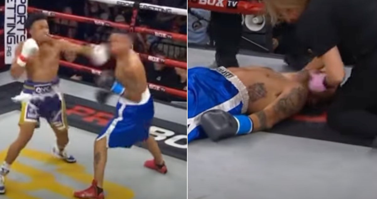 Boxeador argentino sufre impactante KO en EEUU.