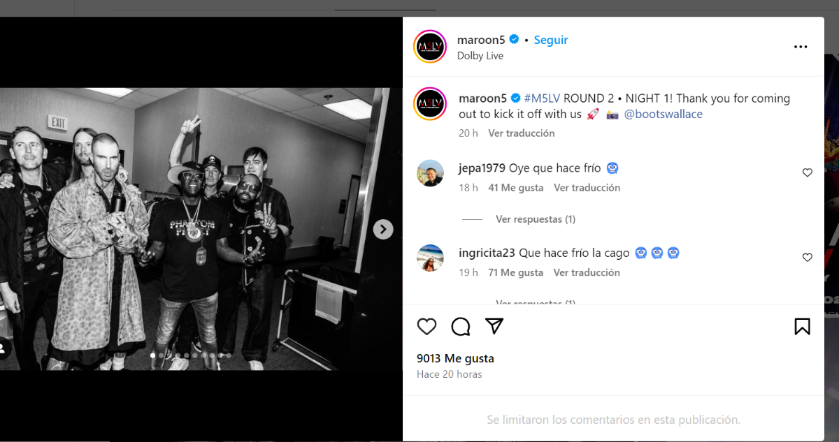 Chilenos no perdonan a Maroon 5 y siguen comentando en sus redes sociales