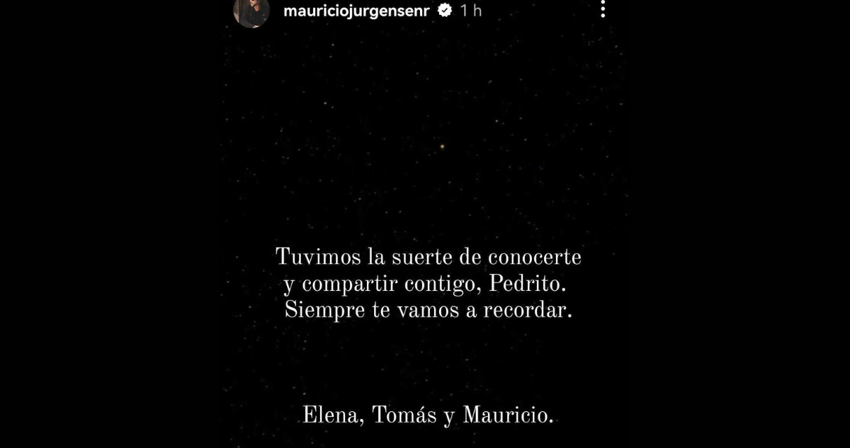 Dedicatoria a hijo de Mariana Derderián