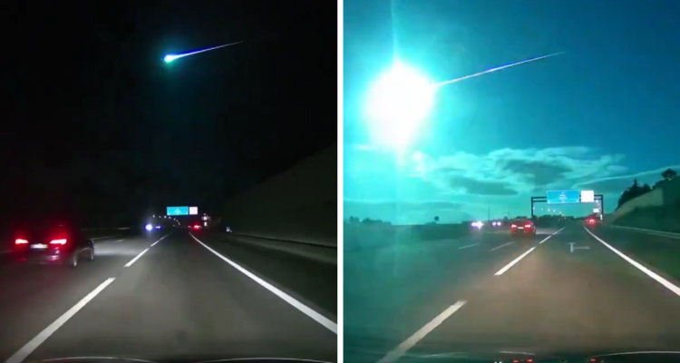 VIDEO | Meteorito cruzó por España y Portugal y convirtió la noche en día por una fracción de segundo