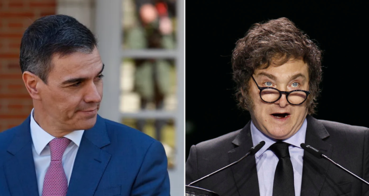 Milei tilda de corrupta a esposa de Sánchez y España llama a consultas a embajadora en Argentina