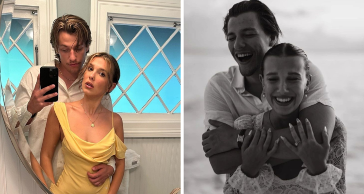 La actriz, Millie Bobby Brown, se habría casado en secreto en una íntima ceremonia con su comprometido, Jake Bongiovi, hijo del famoso cantante Jon Bon Jovi.