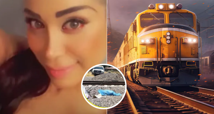 Modelo arrollada por tren