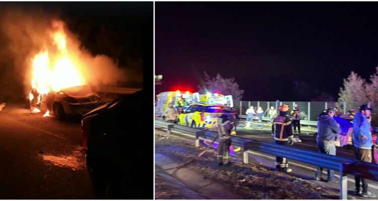 Suben a cuatro los muertos por colisión con posterior incendio de vehículo en Troncal Sur de Villa Alemana