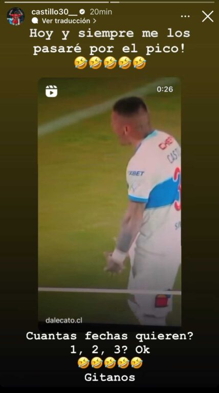 Nicolás Castillo arremetió contra los hinchas azules. 