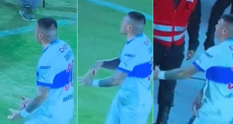 Los obscenos gestos de Nicolás Castillo contra hinchas de la U.