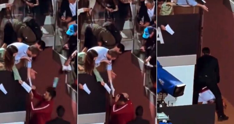 Novak Djokovic y la botella que cayó en su cabeza en Roma