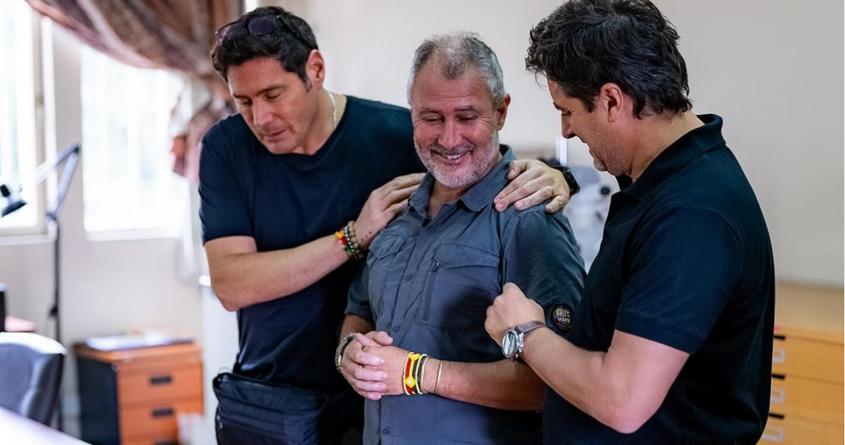 Pancho Saavedra junto a Toni Espadas y Jorge Zabaleta