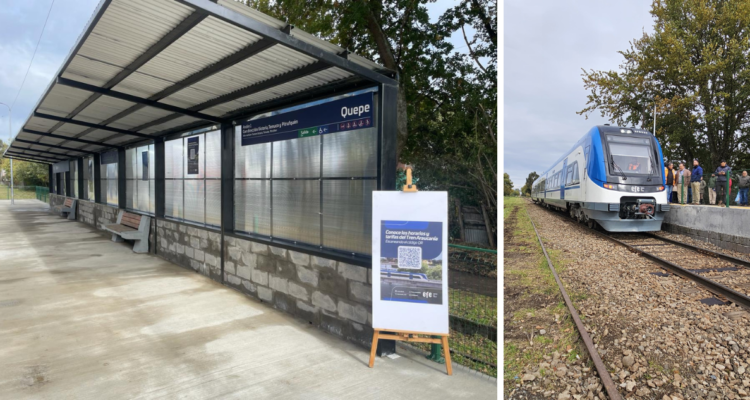 Inauguración de paradero ferroviario en Quepe