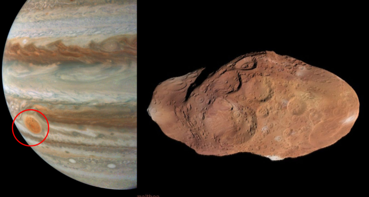 Sonda espacial Juno captó al objeto más rojo del Sistema Solar, la luna Amaltea: “Tiene forma de papa”