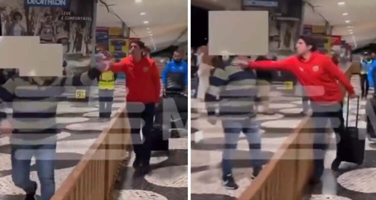 Presidente de club en Portugal golpeó a hincha en aeropuerto.