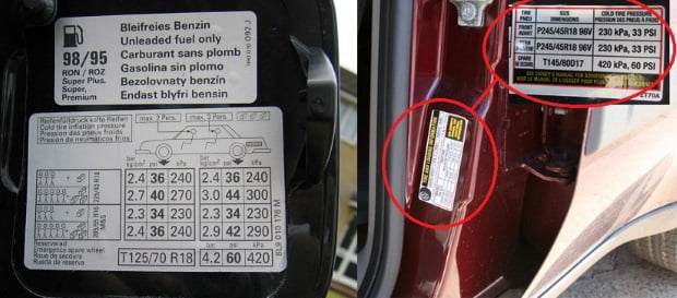 Cómo saber cuánta presión de aire ponerle a los neumáticos