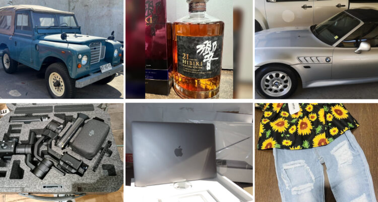 Varios lotes del tercer remate online de Aduanas 2024