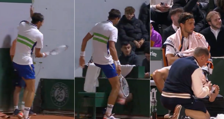 La insólita lesión de jugador francés que selló su adiós a Roland Garros.