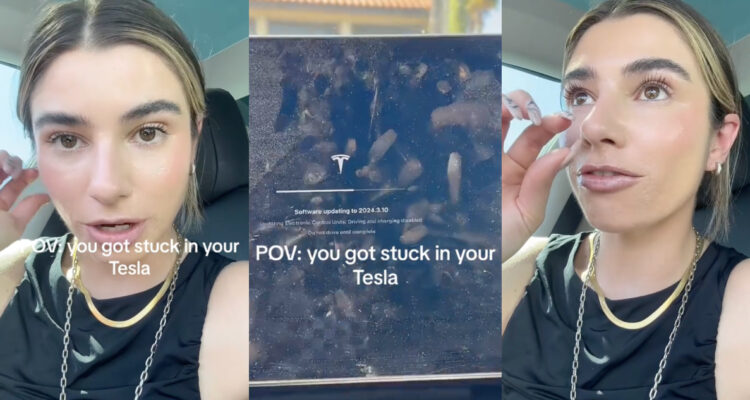 Mujer se quedó atrapada en su Tesla con casi 40°C: actualizó software del auto mientras estaba adentro