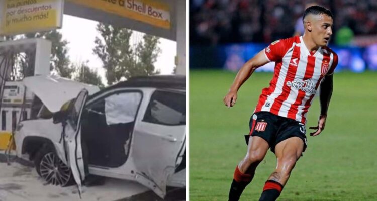 El futbolista Tiago Palacios chocó luego de ser campeón con Estudiantes.