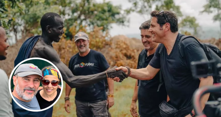 Pancho Saavedra y Jorge Zabaleta junto a Toni Espadas en Socios por el Mundo