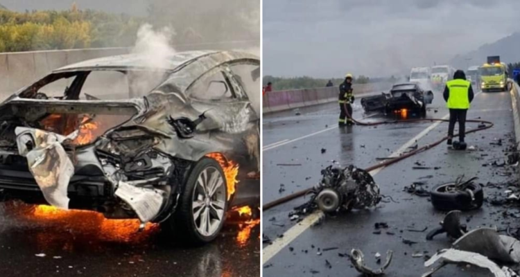 Un muerto, un auto incendiado y un lesionado deja violenta colisión vehicular en Panquehue