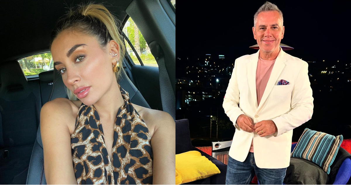Camila Andrade (izquierda) y José Miguel Viñuela (derecha) en referencia a defensa de la animadora