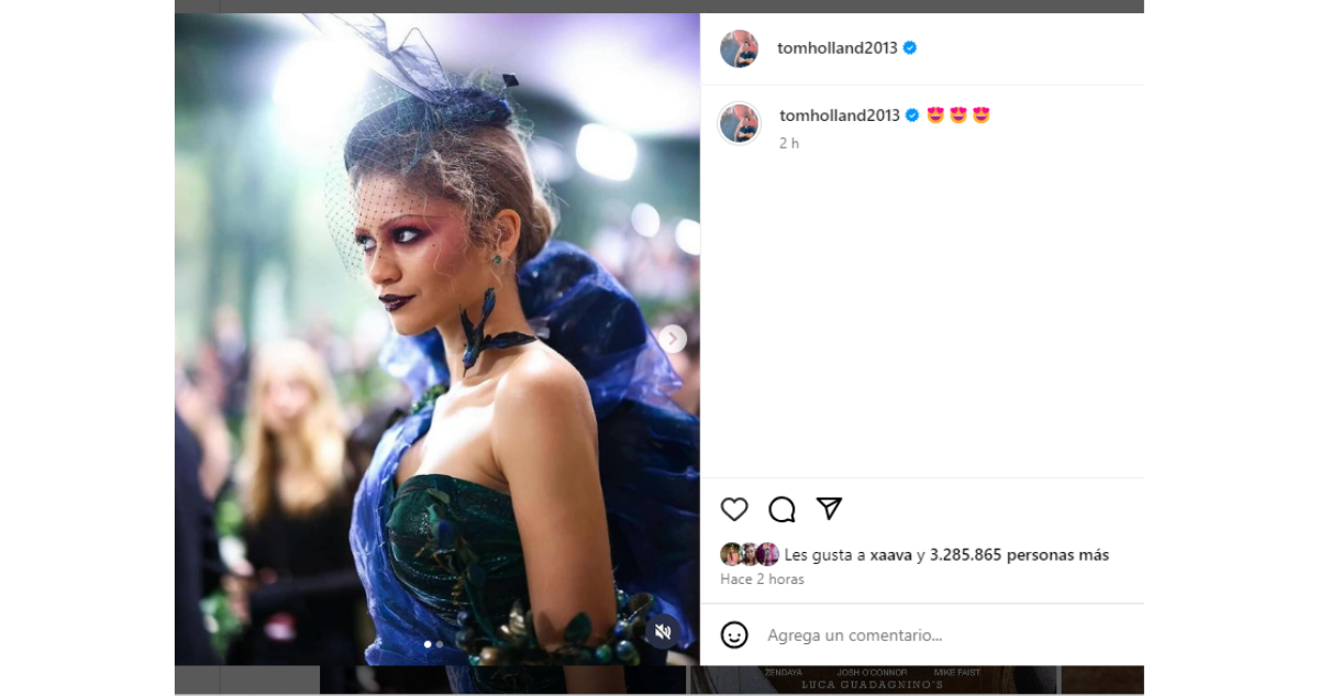 Tom Holland comparte fotos de Zendaya en la MET Gala