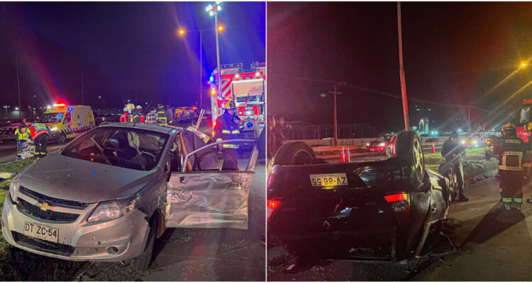 Accidente de tránsito en el Gran Concepción deja al menos una persona muerta y 3 heridos de gravedad