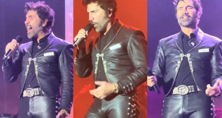 Alejandro Fernández protagoniza incómodo momento por sus ajustados pantalones en pleno concierto
