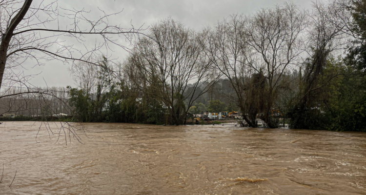 Desborde del Río Andalién que derivó en Alerta Roja para Concepción