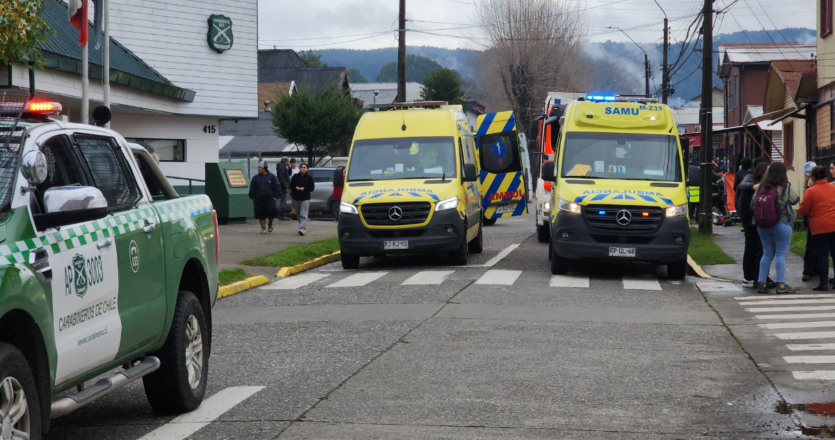 Personas atropelladas frente a retén en Valdivia